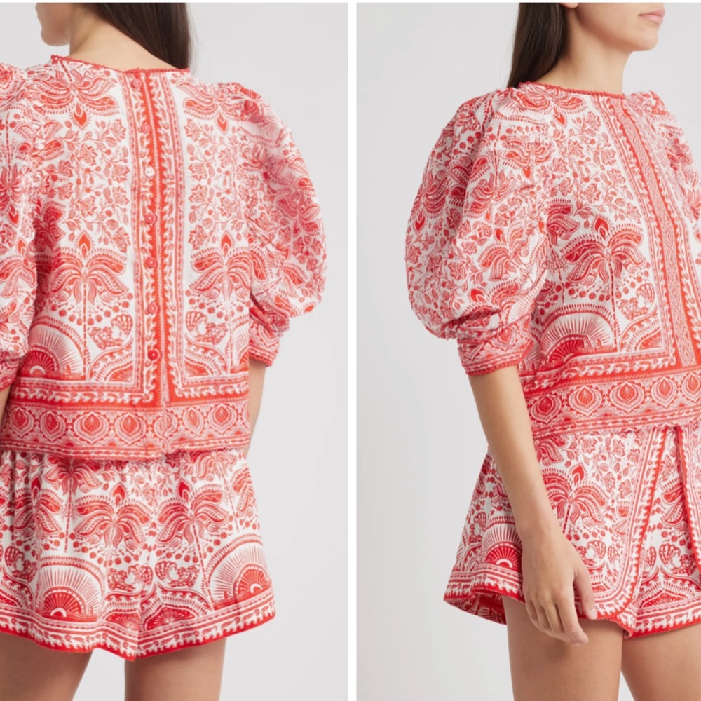 FARM River Ride Blouse And Shorts Set by FarmRio - NWT